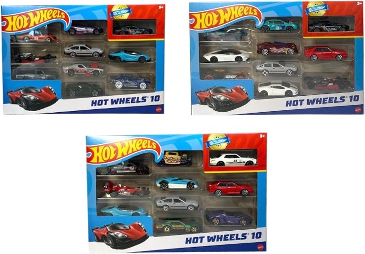 Hot Wheels 10 automobiliukų rinkinys