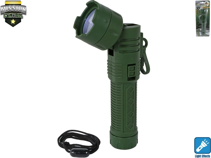 Mission Control handheld flashlight 16 cm with 90° rotating head