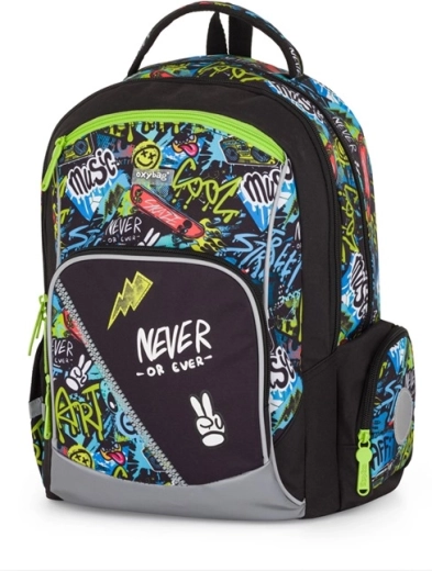 Mokyklinė kuprinė Oxybag OXY GO Funny Boy, grafitis, 22 l