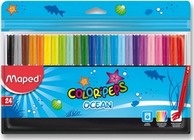 Maped Color'Peps Ocean flomasteriai, 24 vnt.