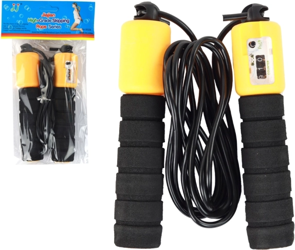 Šokdynė juoda–oranžinė su skaitikliu Fitness