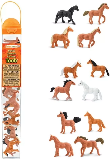 Safari Ltd. TOOBS Tube with Horse Figures (12 pcs)