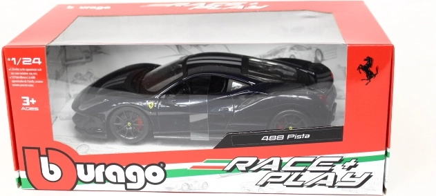 Ferrari TOP 488 Pista blue with silver stripe 1:24 model Bburago