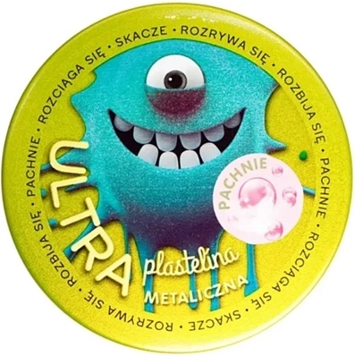 Ultra plastilinas tamsiai žalias metalinis su kramtomosios gumos kvapu