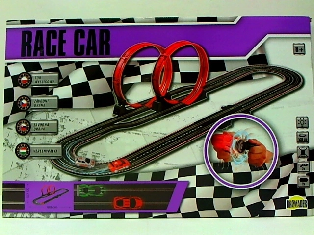 Rankinėmis svirtelėmis valdoma lenktynių trasa „Race Car“, 530 cm