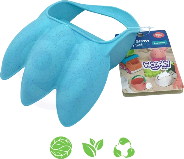 Woopie Green grėbliukas ir kastuvėlis smėliui iš biologiškai skaidžios medžiagos