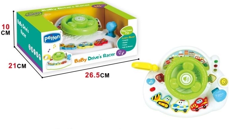 Kids’ steering wheel with lights and sounds