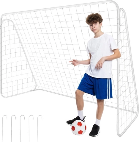Futbolo vartai Trizand 213 × 150 × 90 cm su metaline konstrukcija ir tinklu