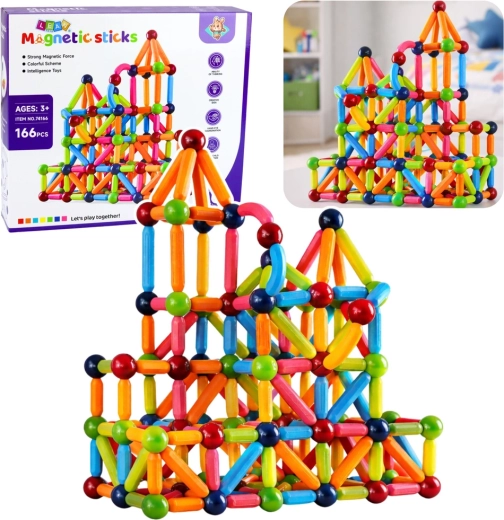 Magnetinis konstruktorius „Sticks“ 166 vnt.