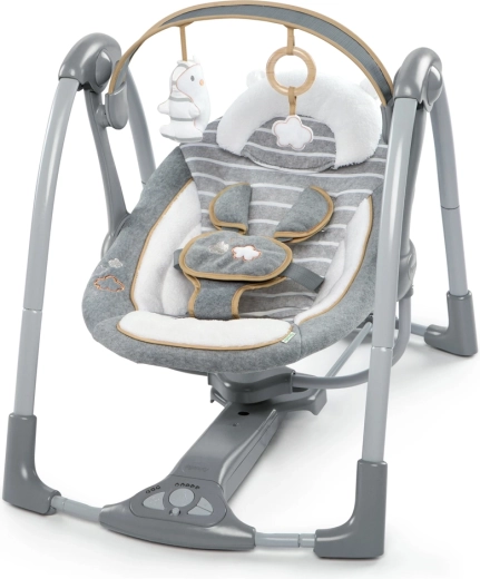 Ingenuity kelioninės konvertuojamos kūdikių sūpynės su melodijomis Bella Teddy, 0–9 kg
