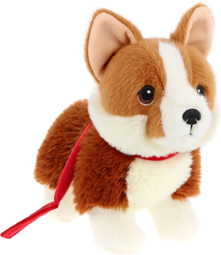 Plush Corgi on a Leash Keeleco 23 cm