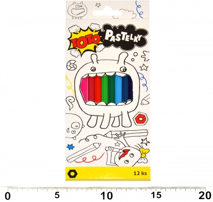 Šešiakampės pieštukinės kreidelės, 12 vnt.