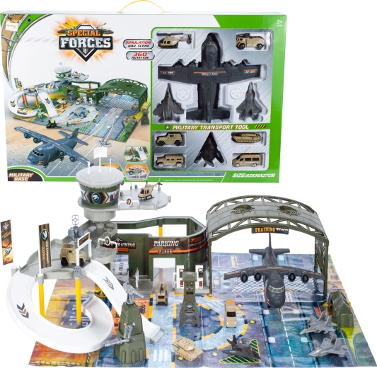 Karinė bazė su lėktuvu – dviejų aukštų žaidimų rinkinys