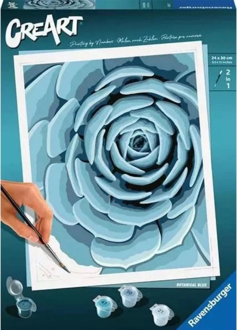 RAVENSBURGER CreArt Botanical Blue – paint by numbers 24 × 30 cm