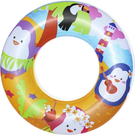 Bestway Children's Inflatable Penguin Ring, 51 cm