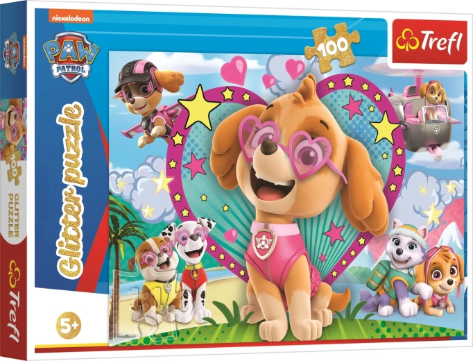Puzzle Paw Patrol Skye Glitter Trefl 100 pieces