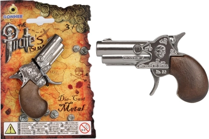 GONHER mažas metalinis piratų pistoletas