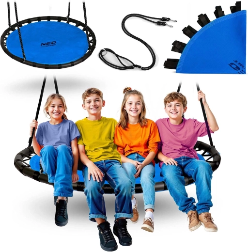 Supamas lizdo tipo sūpynių ratas 120 cm NEO-SPORT Swingo