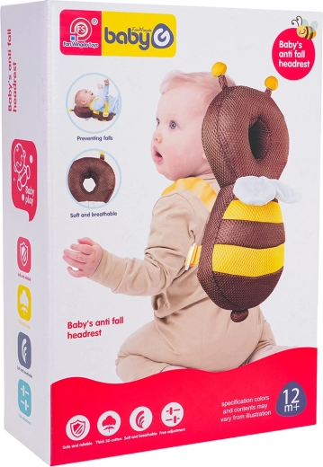 Children's protective head cushion in bee design