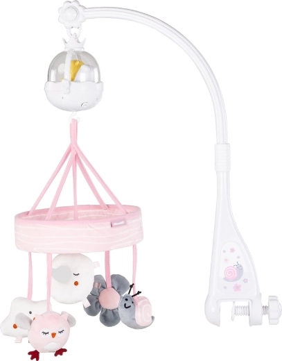 Chipolino musical crib mobile with projector Pink Garden