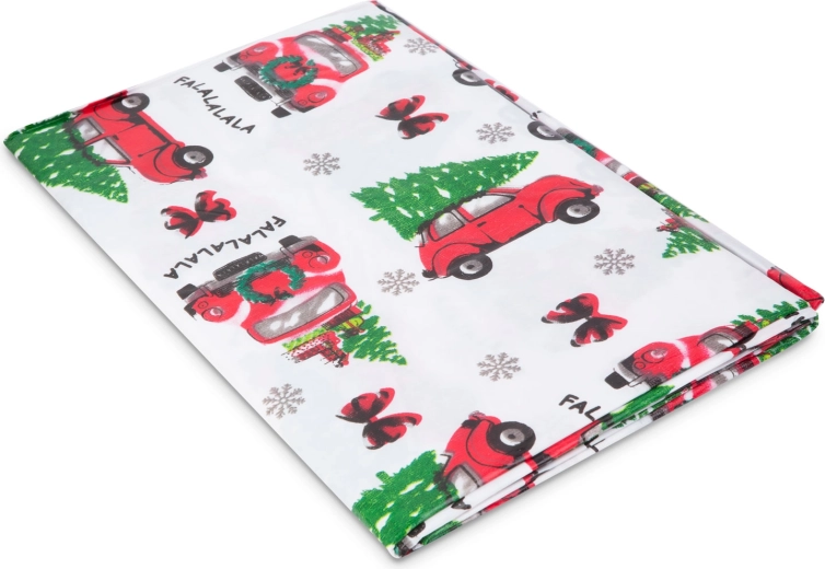 Christmas flannel tablecloth with mistletoe 132 × 178 cm