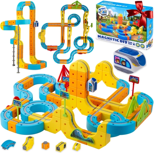 Ricokids Magnetic Building Set with Electric Train