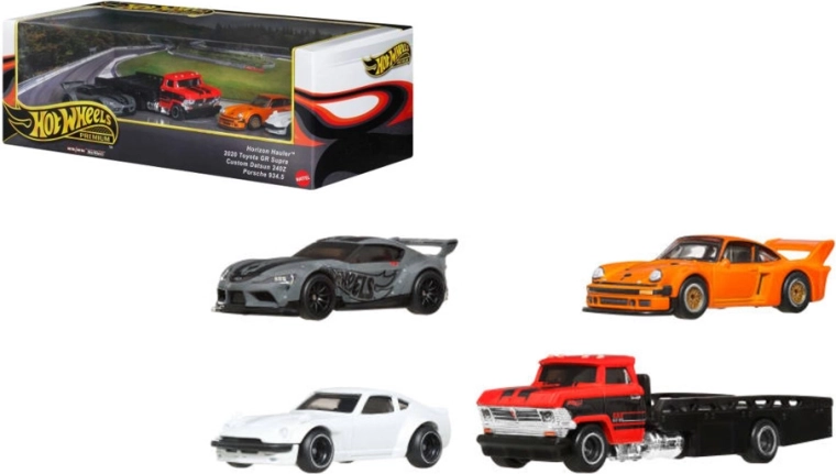 Hot Wheels Premium Collector – 4 automobiliukų rinkinys