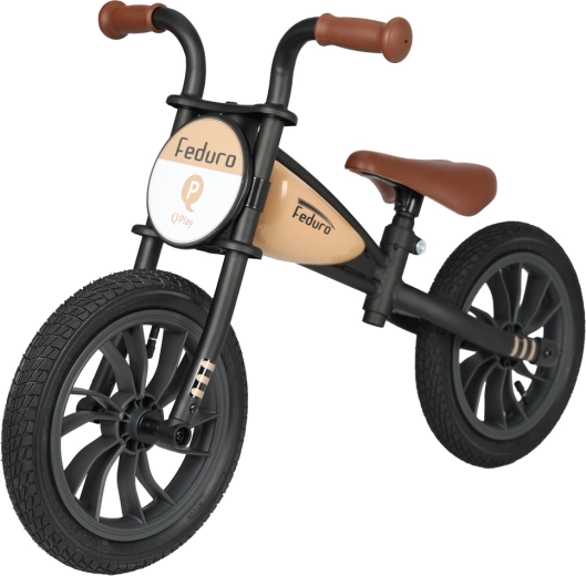 Qplay Feduro vaikiškas balansinis dviratukas 12" Beige (3–6 m.)