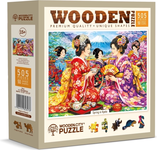 WOODEN CITY wooden puzzle Spring in Kyoto, 505 pieces