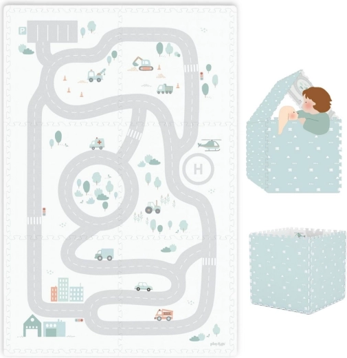 Play&Go tiloo eevaa žaidimų kilimėlis ir namelis road