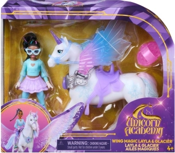 Spin Master Unicorn Academy wing magic – Layla doll and Glacier unicorn with accessories