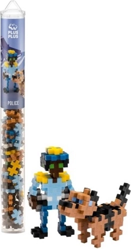 Plus-Plus Tube with Policeman, 100 Pieces
