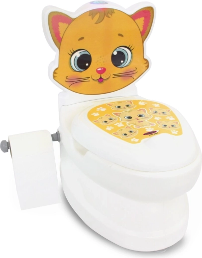 JAMARA children's potty shaped like a cat with flushing sound and toilet paper holder
