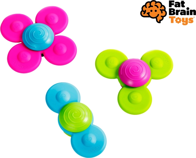 Fidget suktukai WHIRLY SQUIGZ – 3 vnt. rinkinys su siurbtukais