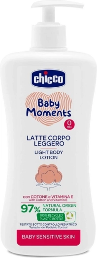 Chicco Baby Moments Sensitive kūno losjonas su dozatoriumi 500 ml