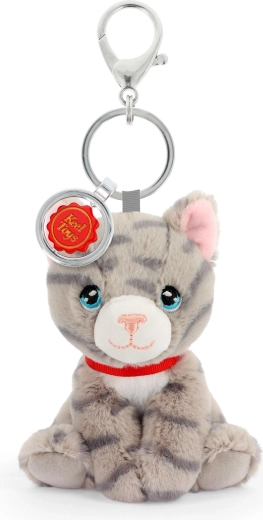 Keeleco bag charm grey cat 12 cm