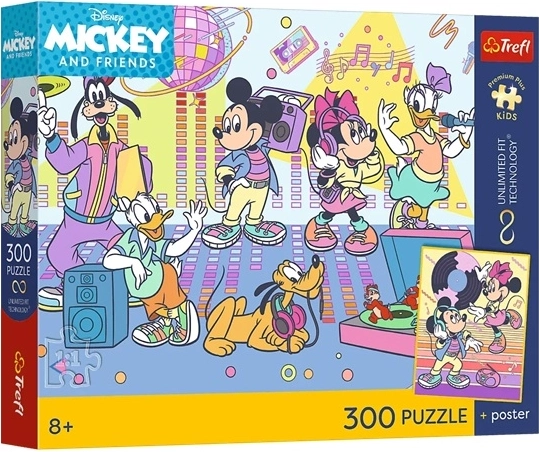 Trefl Disney Mikis ir draugai – 300 dalių dėlionė su plakatu