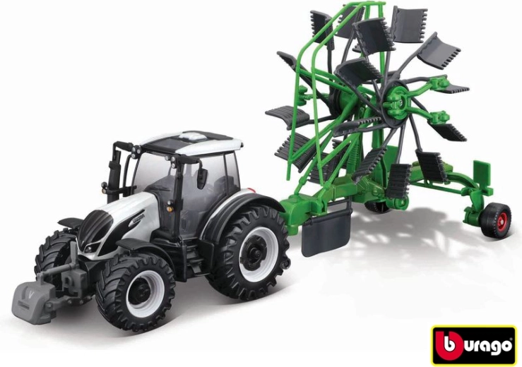 Valtra N174 traktorius su žemės ūkio padargu