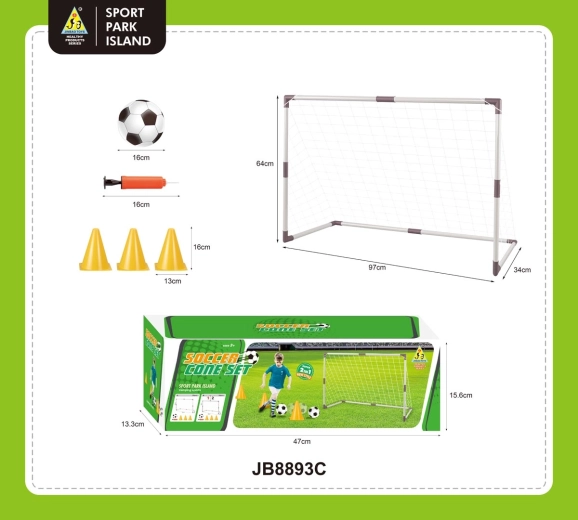 Training Football Goal with Cones and Accessories
