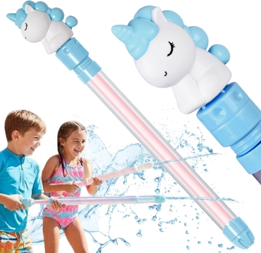 Vandens pistoletas su vienaragiu 48 cm – purškianti pompa vaikams