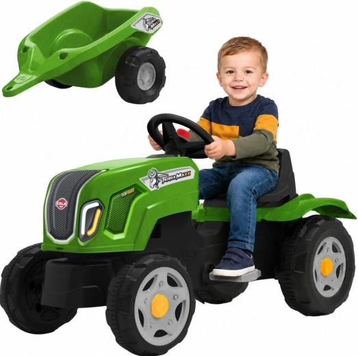 FALK Claas Terra Maxx Pedal Tractor with Trailer and Opening Hood