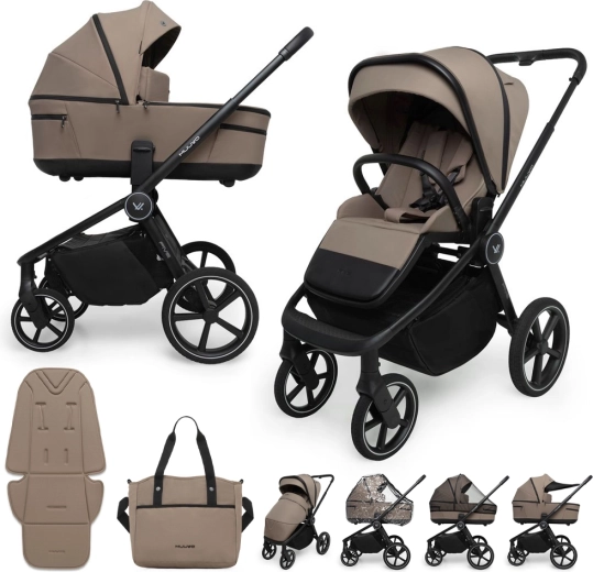 Muuvo Five 2-in-1 pram stroller Mokka