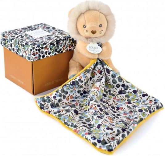 Gift set little lion with blanket 12 cm