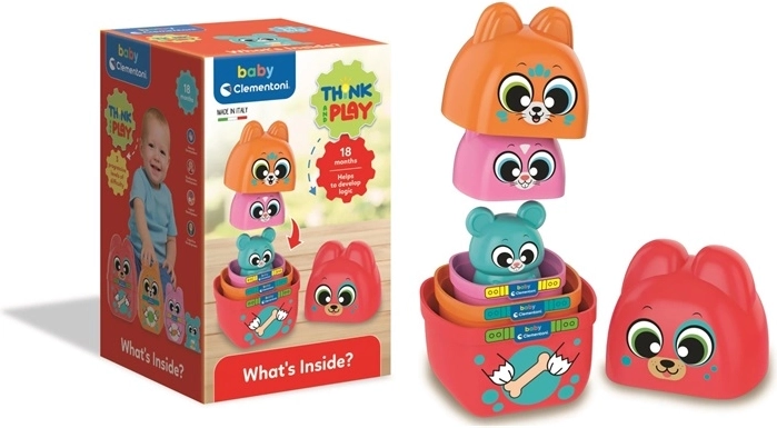 Clemmy Baby matrioshka 2 viename su gyvūnėliais