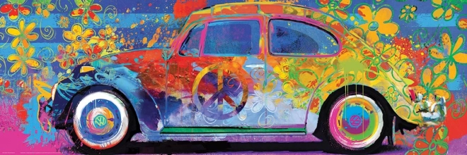 Panoramic Puzzle Colorful Volkswagen Beetle 1000 Pieces