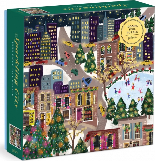 Metalinis dėlionės rinkinys Sparkling City, 1000 dalių