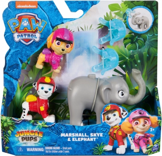 Paw Patrol Jungle Pups figūrėlės Skye ir Marshall su priedais