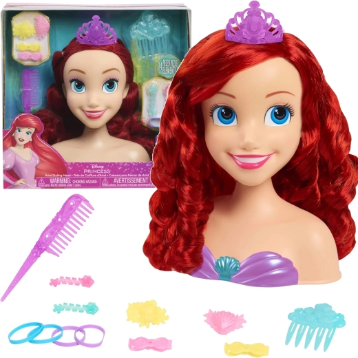 Disney Ariel Styling Head for Hairdressing with Accessories