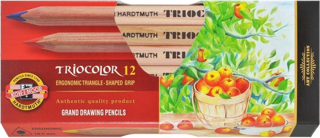 Trikampiai spalvoti pieštukai Triocolor 12 vnt. KOH-I-NOOR