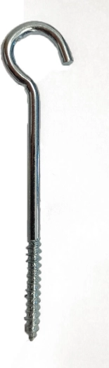 Liustro kabliukas 140 × 5,8 mm, cinkuotas, pakuotė 50 vnt.